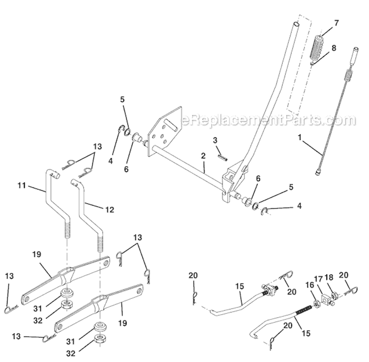 Page I Diagram and Parts List for WE1538A  Weed Eater Lawn Tractor